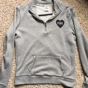 VS PINK 1/4 zip sweatshirt